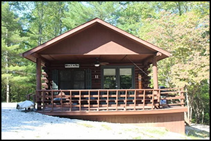 Log Cabin 11 with Hot Tub at French Lick Cabins at Patoka Lake