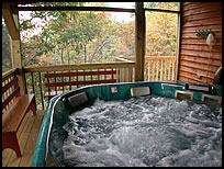 cabin with hot tub